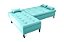 Sofá Cama Nice 2 Lugares com Chaise Veludo Verde Menta - Imagem 5