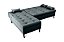 Sofá Cama Nice 2 Lugares com Chaise Veludo Preto - Imagem 5