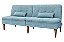 Sofá Cama sem braço Pietra 2 lugares Boucle Azul - Imagem 1