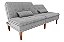 Sofá Cama sem braço Pietra 2 lugares Boucle Cinza - Imagem 3