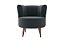 Poltrona Decorativa 1 lugar Savana Veludo Chumbo - Imagem 1