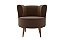 Poltrona Decorativa 1 lugar Savana Veludo Marrom - Imagem 1