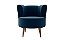 Poltrona Decorativa 1 lugar Savana Veludo Azul - Imagem 1