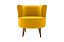 Poltrona Decorativa 1 lugar Savana Veludo Amarelo - Imagem 1