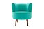 Poltrona Decorativa 1 lugar Savana Veludo Verde Menta - Imagem 1