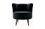 Poltrona Decorativa 1 lugar Savana Veludo Preto - Imagem 1