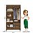 Guarda Roupa 4 Portas 2 Gavetas Castanho Wood Chile - Imagem 3