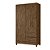 Guarda Roupa 4 Portas 2 Gavetas Castanho Wood Chile - Imagem 1