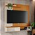 Bancada Painel Suspensa Aurora Cinamomo / Off White Tv 65 Pol - Imagem 3