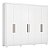 Guarda Roupa Casal 6 Portas Sumatra Branco 267cm - Imagem 2