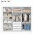 Guarda Roupa Casal 6P 4GAV Venice Branco 242cm - Imagem 3