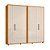 Guarda Roupa 6 Portas 4 Gav Miro Cinamomo Off White 250cm - Imagem 1