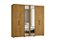 Guarda Roupa 6 Portas com Espelhos Miro Cinamomo 250cm - Imagem 1
