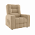 Poltrona Papai Reclinavel MX-7 Azera Suede bege - Imagem 1