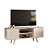 Rack chão Bancada Lisboa Calacata / Off White p/ TV até 55” - Imagem 2