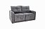 Sofa Cama Reclinavel 2 lugares Kiara Cinza Porta Copos - Imagem 4