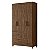 Guarda Roupa Solteiro Madri Castanho Wood 4 portas - Imagem 3