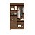 Guarda Roupa Solteiro Madri Castanho Wood 4 portas - Imagem 2