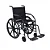 CADEIRA DE RODAS AÇO 101 NYLON PRETA 85 KG CDS - Imagem 1