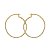 KIT DE 3 ARGOLAS LISAS em semi joia banhado em ouro18k - Imagem 5