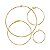 KIT DE 3 ARGOLAS LISAS em semi joia banhado em ouro18k - Imagem 1