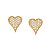 Brincos da coleção DOTS OF LOVE em banho de ouro 18k e safiras brancas - Imagem 1