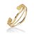 Pulseira tipo bracelete triplo com fio torcido da coleção MAESTRO em semi joia banhada em ouro 18k - Imagem 1