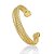 Pulseira tipo bracelete TRIPLA COM ESPIRAL da coleção MAESTRO em semi joia banhada em ouro 18k - Imagem 1