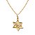 Gargantilha de Estrela de David texturizada em ouro 18k - Imagem 1