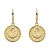 Par de Brincos moedas camafeu DOTS OF LOVE em ouro 18k / 750 - Imagem 1