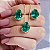 CONJUNTO GOTA TURMALINA NO BANHO OURO18K - Imagem 1