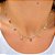 COLAR GOTAS CRISTAL TURMALINA ROSA NO BANHO OURO18K - Imagem 1