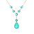 COLAR GOTA FUSION TURMALINA COM CRISTAIS LONDON BLUE E PARAIBA NO BANHO OURO18K - Imagem 3