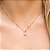 Conjunto princesa coração cristal banhado à ouro18k - Imagem 3