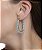 Brinco argola oval cristal turquesa no banho ouro18k - Imagem 1