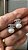 Brinco inspiração Chanel cravejado com micro zirconias cristal e pérola Shell no ródio branco - Imagem 2