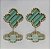 Conjunto trevo verde inspiração Van Cleef no banho ouro18k - Imagem 3