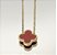 Conjunto trevo rubi inspiração joalheria Van Cleef no banho ouro18k - Imagem 3