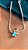 Pulseira 1 menino cristal azul no banho ouro18k - Imagem 1