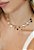 Choker com pêndulos corações no banho ouro18k - Imagem 1