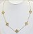 Choker 5 trevos no banho ouro18k com ultra Ion - Imagem 2