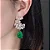 Brinco luxo gota turmalina Fusion com gotinhas zirconias cristal no banho ouro18k - Imagem 1