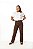 Calça Wide Leg Cotelê Hop.oh - Marrom - Imagem 4