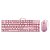 COMBO MOTOSPEED TECLADO E MOUSE CK700 ROSA LED AZUL - Imagem 1