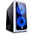 Gabinete Gamer Pcyes Venus Mid Tower Branco 2 Cooler Azul - Imagem 1