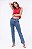 Calça jeans clochard marmorizada cintura alta ANA HICKMANN :) - Imagem 1