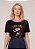 Camiseta Manga Curta Em Malha De Algodão COOL GIRL na cor PRETA :) - Imagem 2