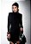 Vestido Curto Gola Alta Drapeado - Imagem 3