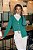Casaco Tricot Botão Modal - Verde Esperança - Imagem 1