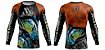Camisa de Pesca Esportiva Átomo Proteção UV Manga Longa Preto/Laranja Adulto - Imagem 3